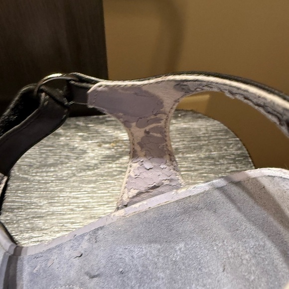 Lisa Nading Elegant Black Leather Heels with Ankle Strap - Picture 8 of 16